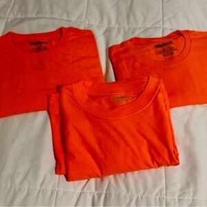 3 Brand Brand New Safety Orange TeeShirts.  2 Walls 1 Dickies